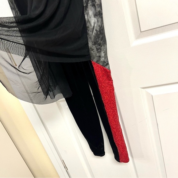 AWISH COME TRUE AWCT Performance Sequin Dramatic Color Guard Dress Dance Size S - Picture 11 of 14